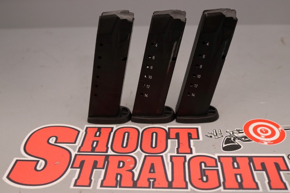 Lot O' Three (3) Smith & Wesson M&P40/M&P40 2.0 .40 S&W 15rd Mags (OEM)-img-1