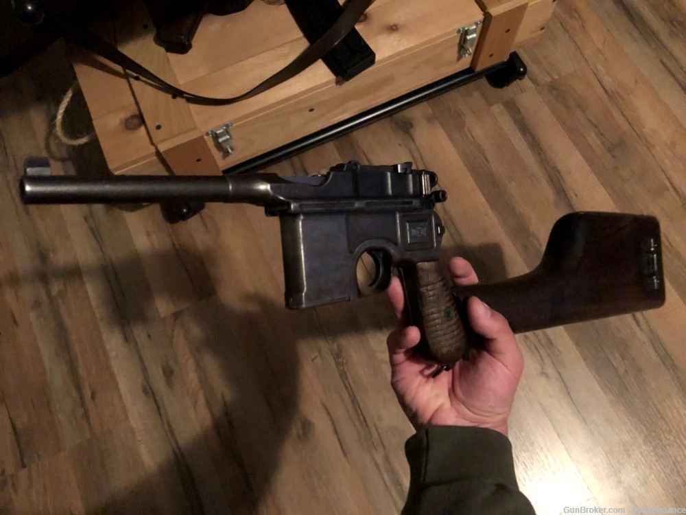 Mauser C96 Broomhandle FULL RIG mfg 1932-1934 with 950 7.63x25mm ammo C&R-img-6