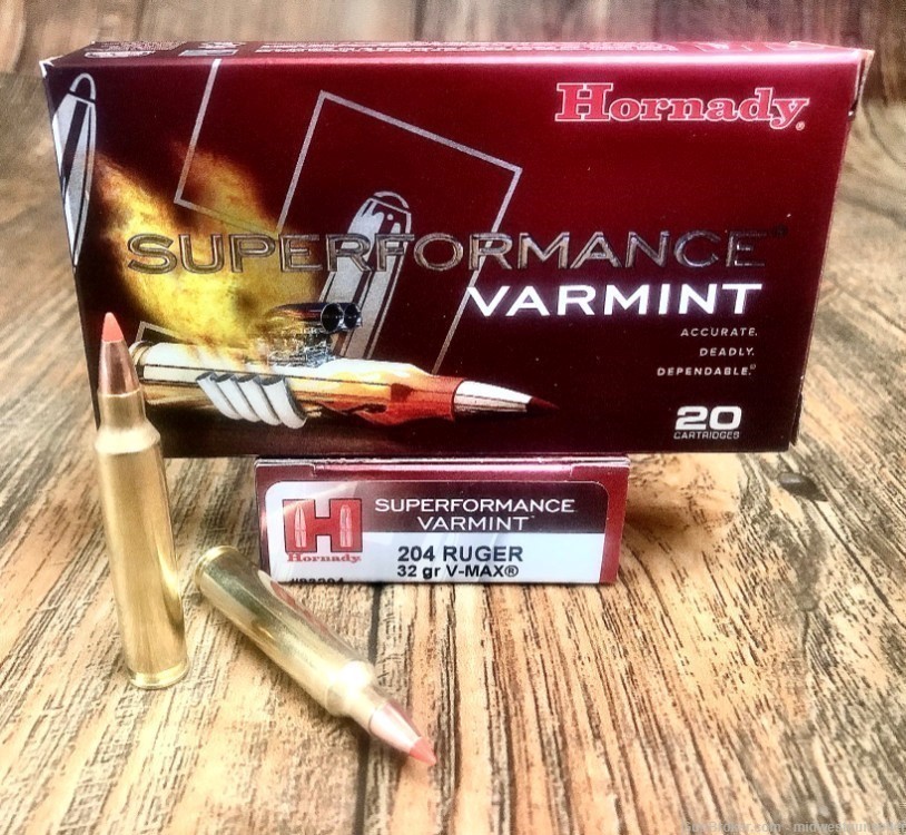 200 Rounds Hornady .204 Ruger 32gr V-Max Ballistic Tip Rifle Ammo-img-2