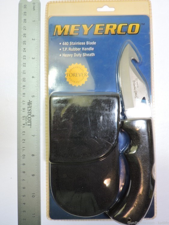 Meyerco Blackie Collins Pocket Knife Guthook With Heavy Duty Sheath-img-0