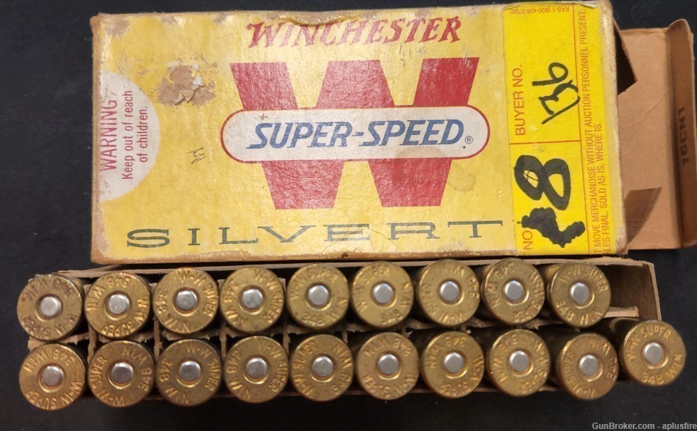 19rds Winchester Super Speed 348 Win 200gr Expanding Silvertip-img-2