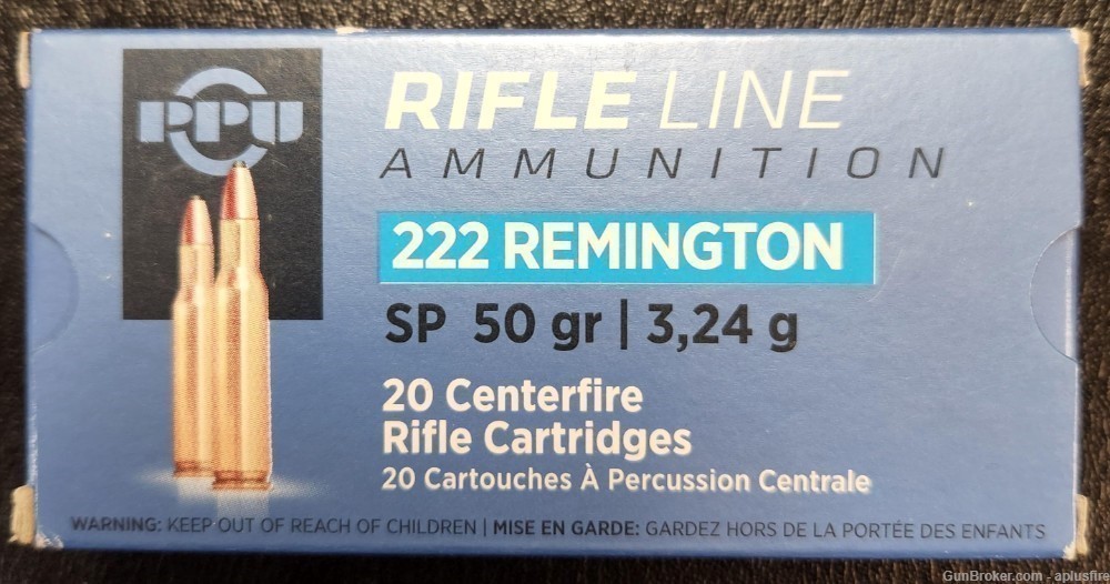 20rds PPU 222 Remington 50gr SP-img-0