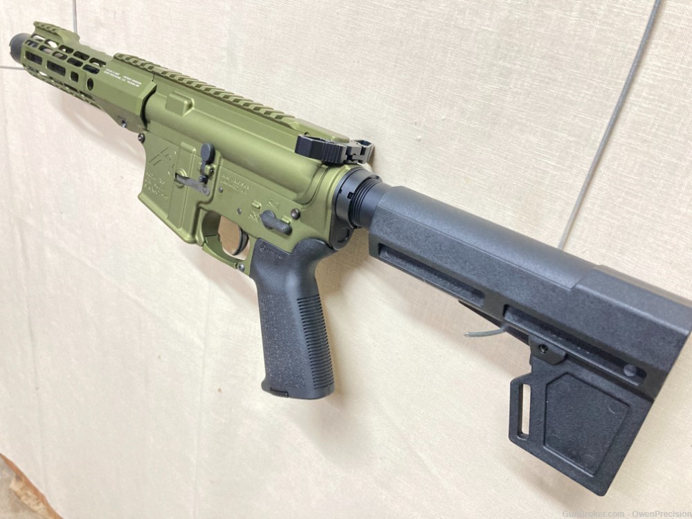 AR-15 Custom Aero Precision X15 pistol OD Green MLOK 7.5" KAK SW2 brace-img-4