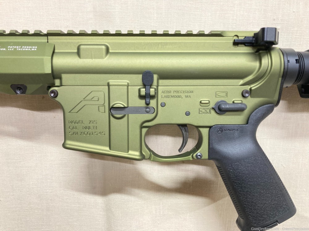 AR-15 Custom Aero Precision X15 pistol OD Green MLOK 7.5" KAK SW2 brace-img-3