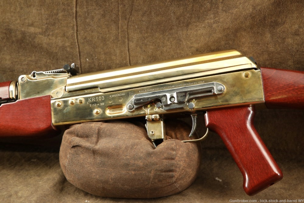 Kalashnikov USA KR103 7.62x39 Rifle AK103 AK47 AKM 24k Gold & Nickel Plated-img-10
