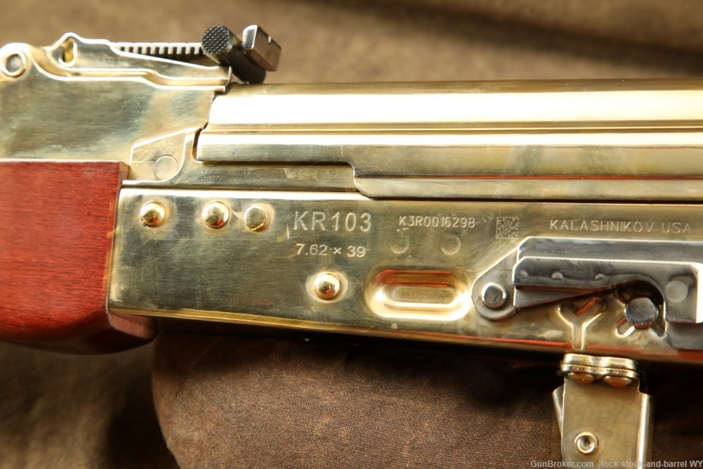 Kalashnikov USA KR103 7.62x39 Rifle AK103 AK47 AKM 24k Gold & Nickel Plated-img-24