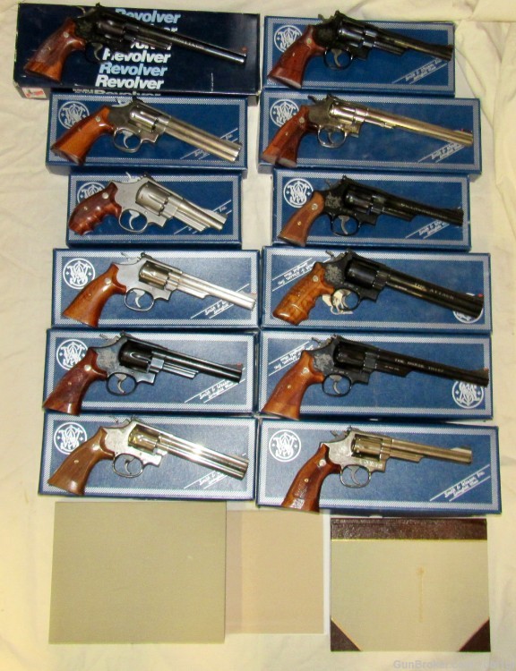 Very Rare COMPLETE Set of Twelve Revolvers by Smith & Wesson #6 of 500 MINT-img-0