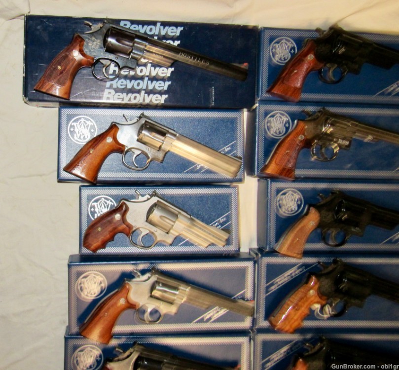 Very Rare COMPLETE Set of Twelve Revolvers by Smith & Wesson #6 of 500 MINT-img-1