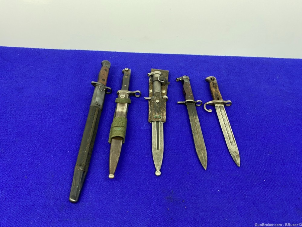 Five Assorted military bayonets/swords * GREAT COLLECTION STARTER *-img-0