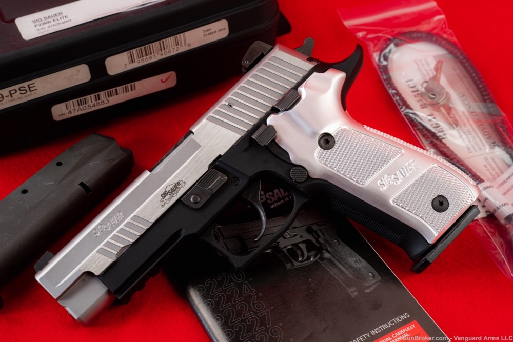 2014 Sig Sauer P226 Elite Platinum 4.4" 9mm Semi-Auto Pistol! -img-1