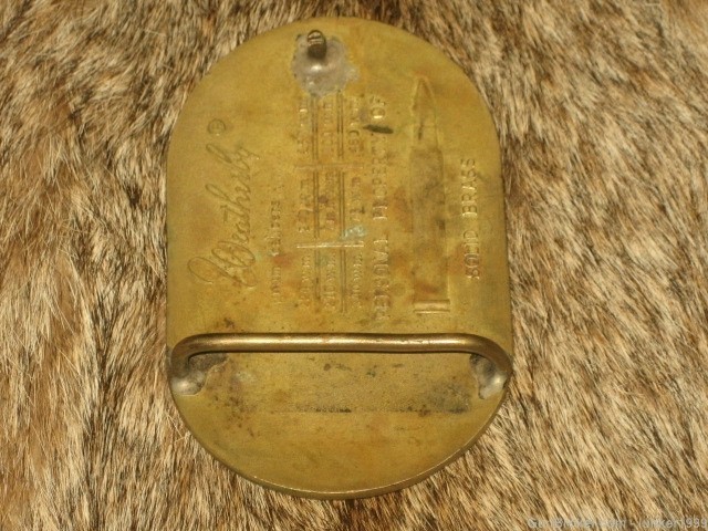 ATTENTION WEATHERBY COLLECTOR'S ! SOLID BRASS BELT BUCKLE MUST HAVE !!-img-2