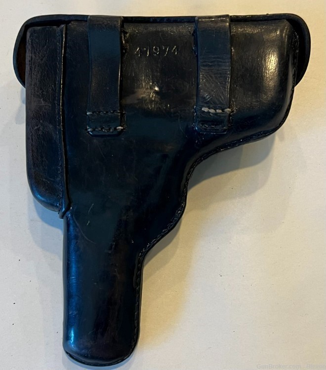 9mm Browning Hi-Power Black Leather Holster-img-3