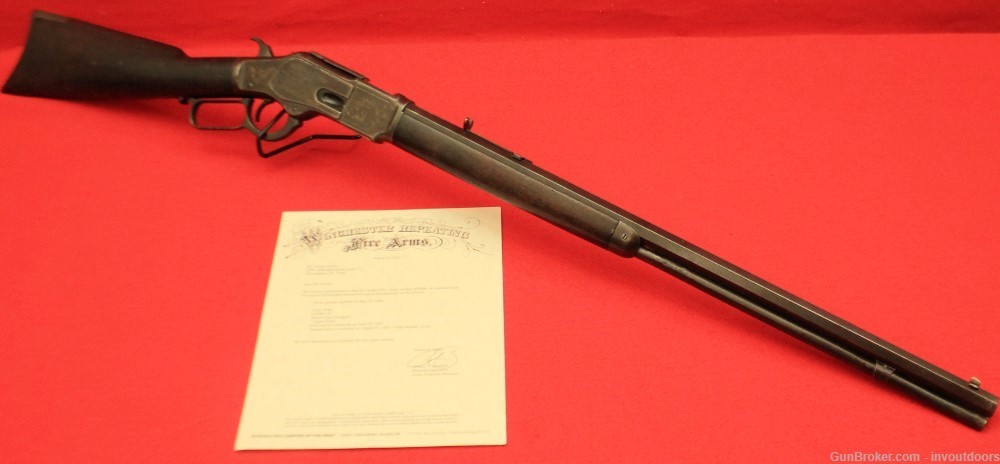 Winchester 1873 EXTREMELY RARE Fred J. Dodge .32 WCF 24" Octagon Barrel.-img-0