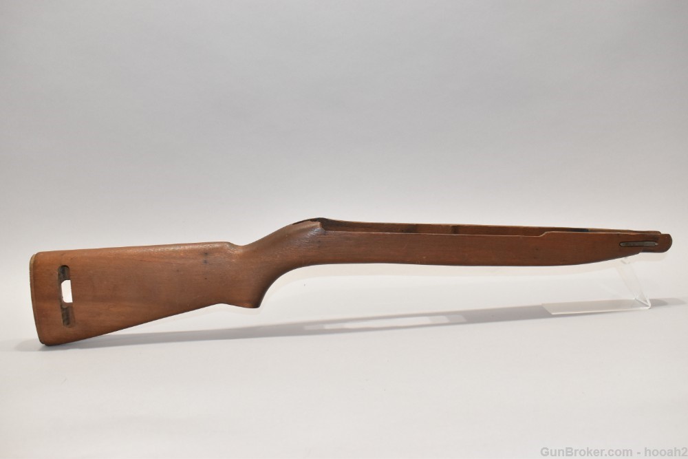 Fine Unmarked M1 Carbine Rifle Stock Low Wood Oval Cut Please READ-img-0