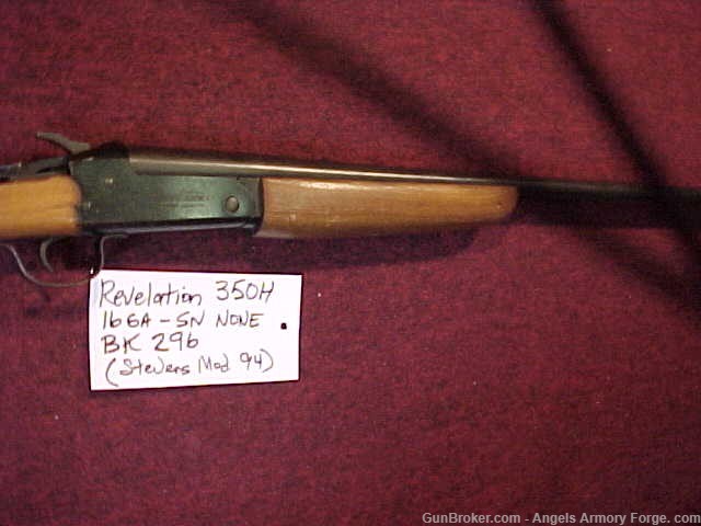 BK#296  Revelation Model 350H (Stevens Mod 94) 16 ga Shotgun-img-6