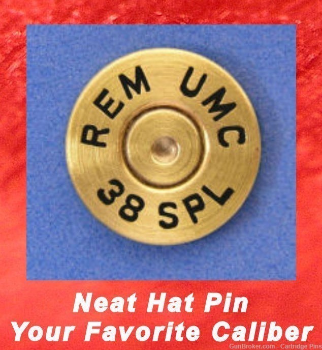 Remington  REM UMC    38 Special SPL Brass Hat Pin  Tie Tac  Ammo Bullet-img-0