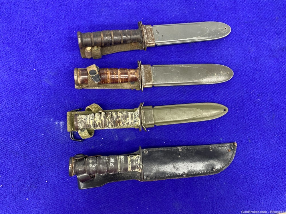 Four U.S.A Military Knife Lot * GREAT ADDITION TO ANY COLLECTION *-img-0