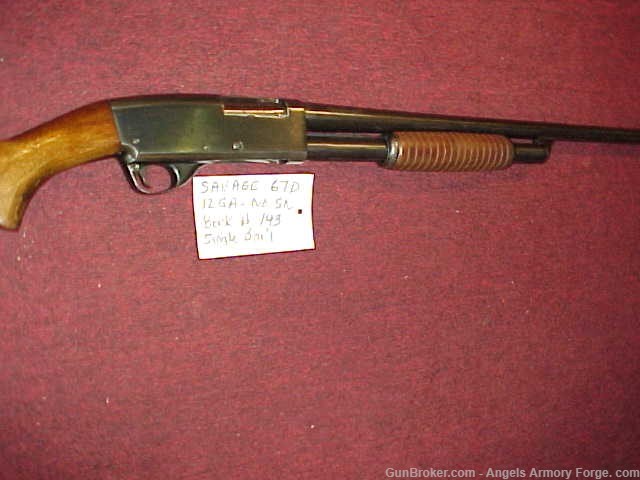 BK# 143 - Savage Model 67D Pump 12 Gage Shotgun-img-0