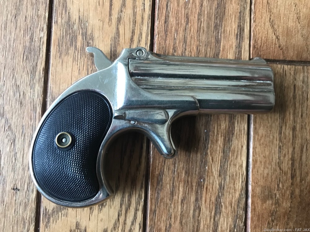 Remington 1895 Derringer, .41 RF, Nickel, NICE -img-0