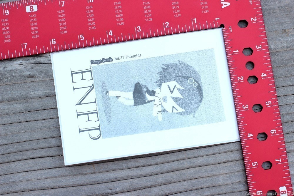 ENFP Girl B/W 4"x6" Thermal Sticker - Kawaii Anime Chibi -MBTI -Pongo Beach-img-3