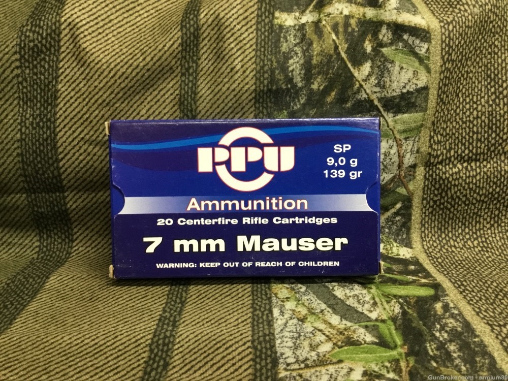 PPU 7 MM Mauser 139 gr. Ammo 80 rounds -img-1