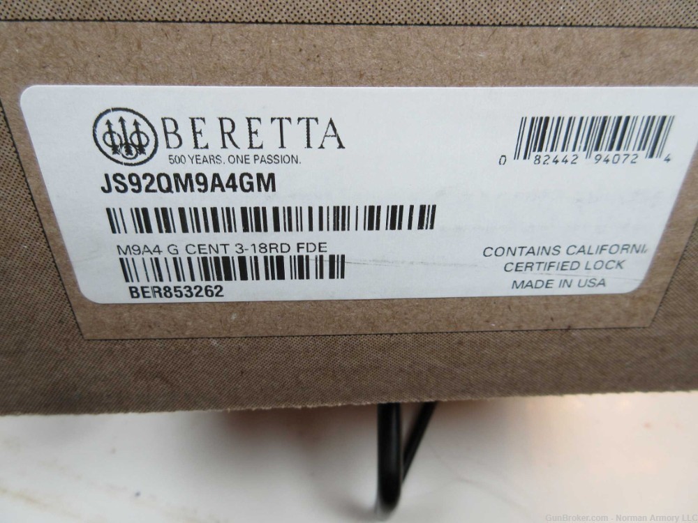 Beretta M9A4GM Centurion 9mm FDE opticready 3-18rd mags 4.8" threaded DA/SA-img-8