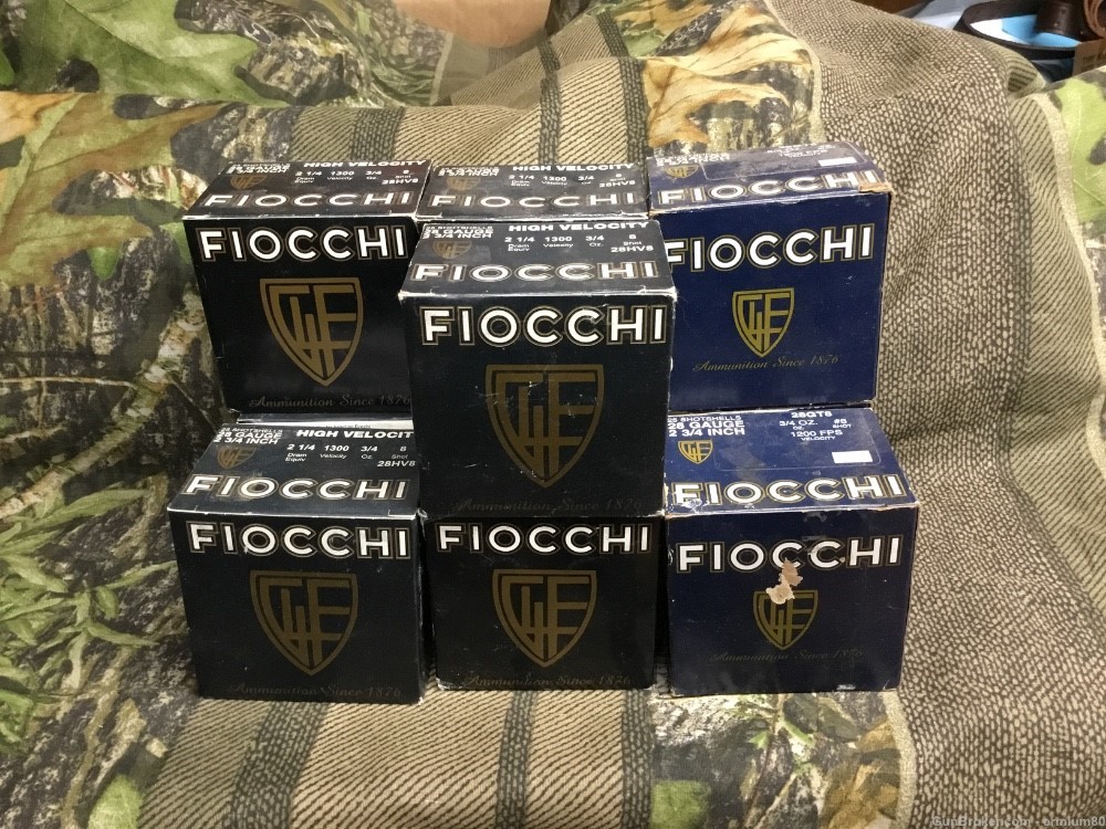 Fiocchi 28 Gauge  2.75" 3/4 oz #8 Shotshells 250 rounds-img-0