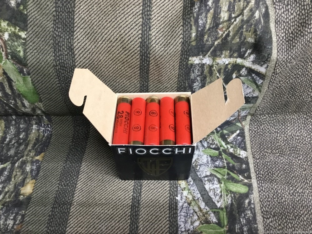 Fiocchi 28 Gauge  2.75" 3/4 oz #8 Shotshells 250 rounds-img-2