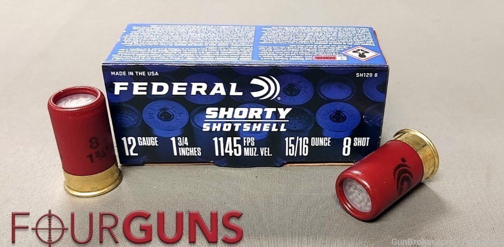 Federal Shorty Shotshell 1.75" 12 Gauge Shotgun Ammo 10rds SH1298-img-0