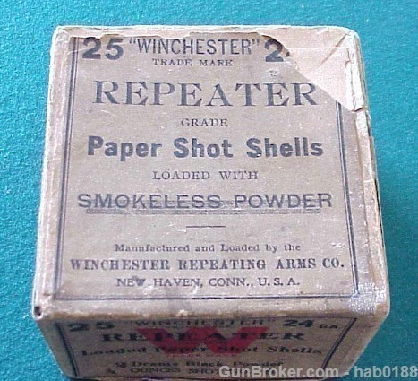 Vintage Winchester Repeater Paper Shot Shells 24 Ga 2 Pc Shotgun Box Empty-img-5