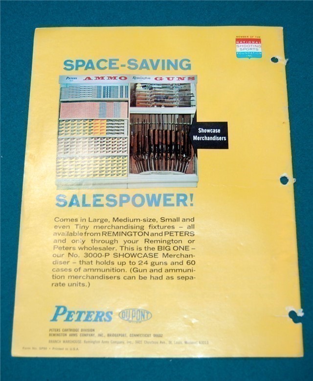 Vintage 1969 Peters DuPont Dealer Ammunition Price List-img-1