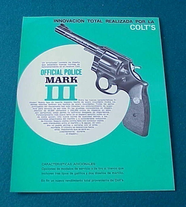 Colt Firearms Official Police Mark III Spanish Ad-img-0
