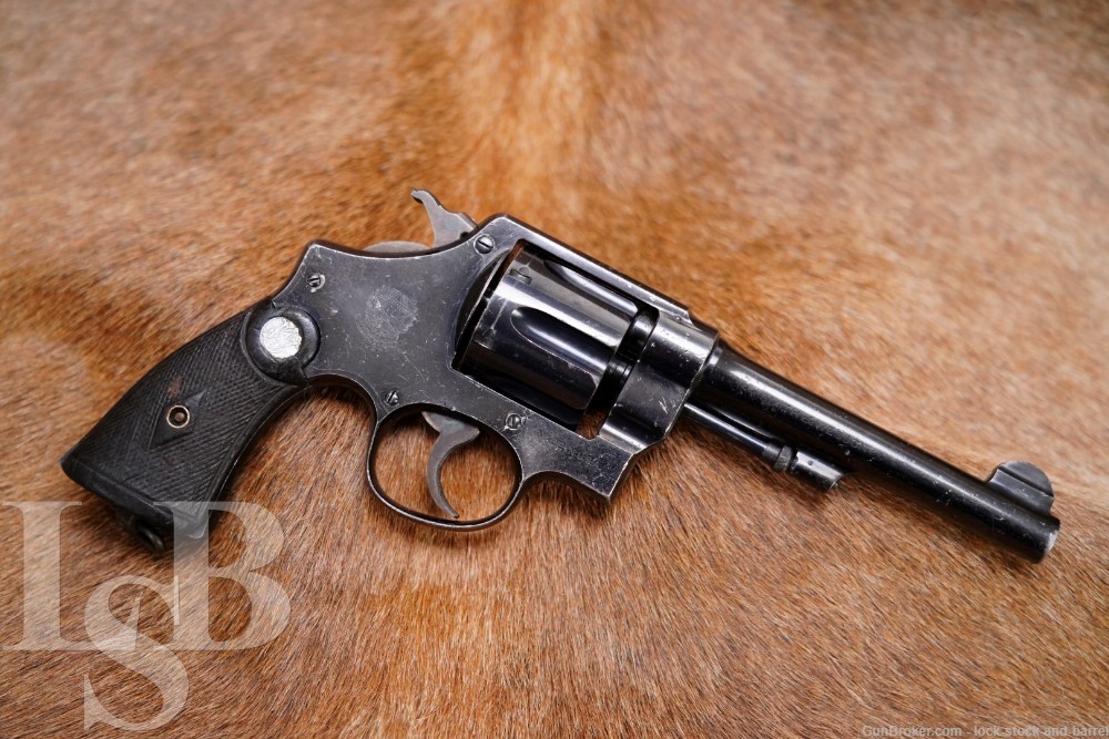 Brazilian Contract Smith & Wesson S&W 1917 .45 ACP 5.5" Revolver 1937 C&R-img-0