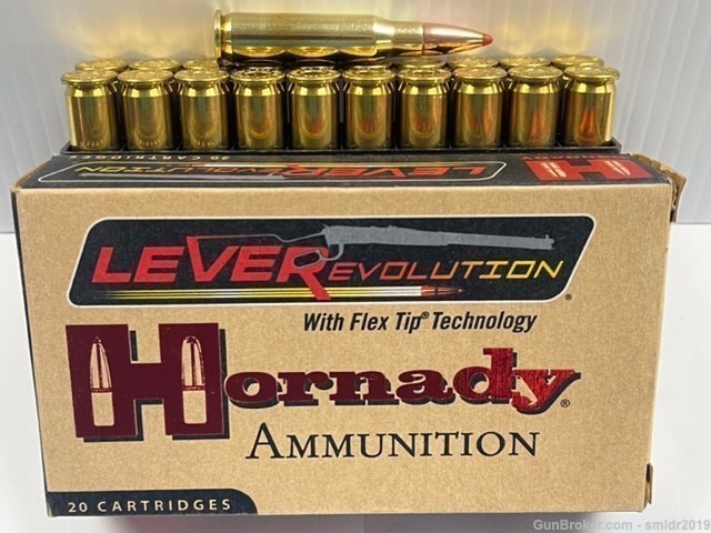 20 Rds Hornady Leverevolution 308 Marlin Exp.160gr FTX  New Condition!-img-1