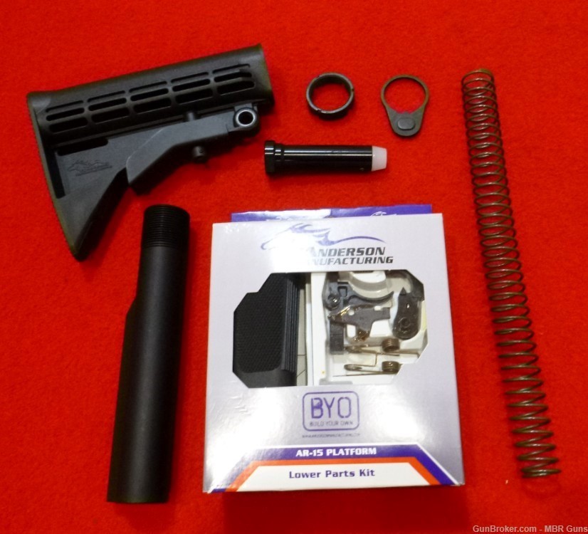 Anderson AR 15 Lower Build Kit Lower Parts Kit & Buttstock Assembly-img-0