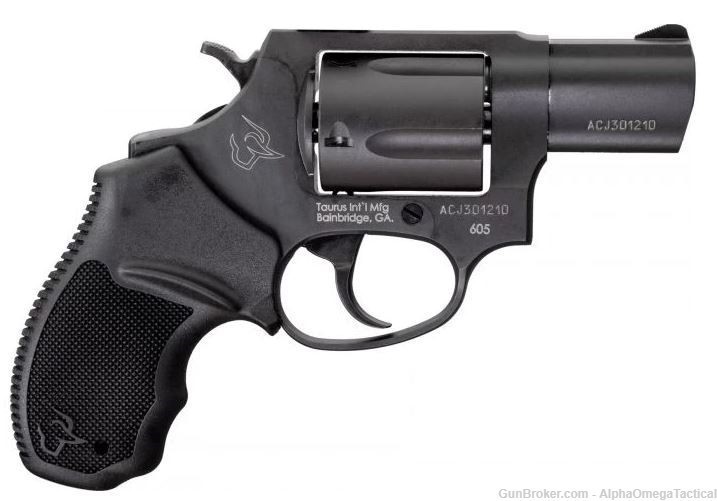 Taurus 605 Revolver - Black | 357 Mag / 38 Spl +P | 2" Barrel | 5rd | Rubbe-img-0