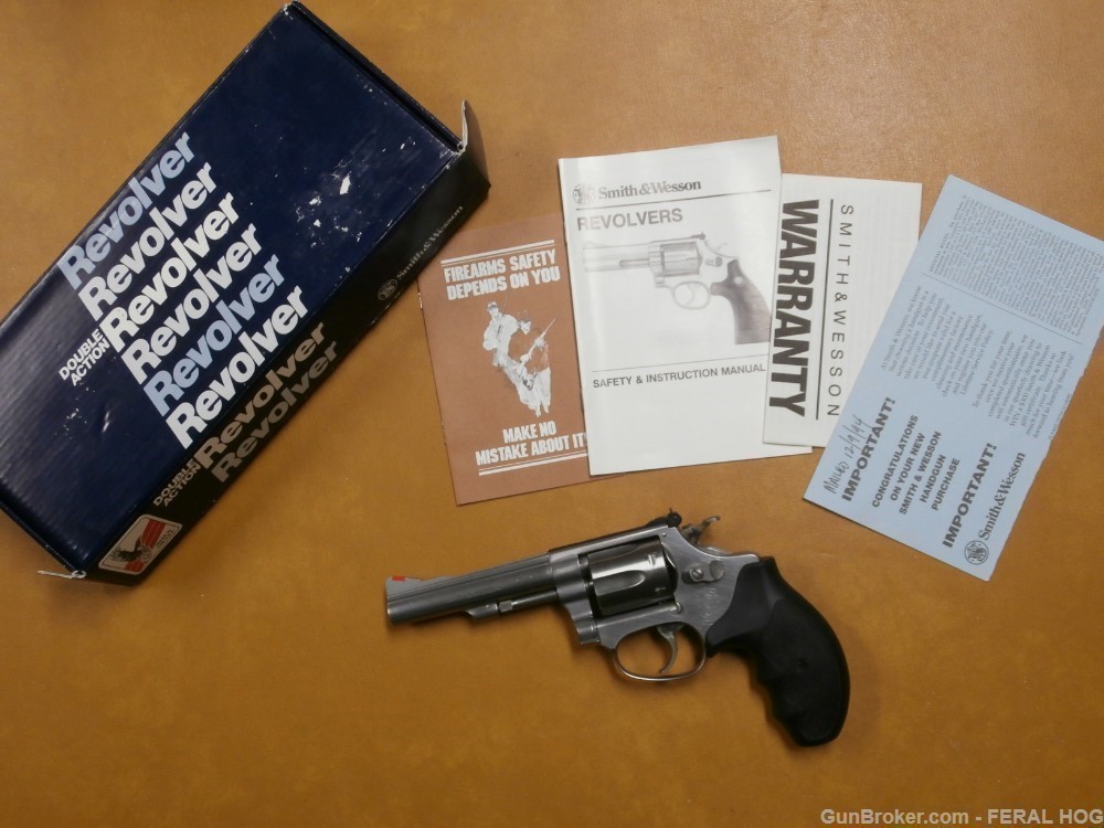 SMITH AND WESSON 63 22LR WITH FACTORY BOX S&W MODEL 63 STAINLESS NICE-img-0