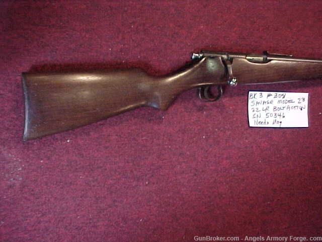 BK# 308 - Savage Arms Model 23 - 22LR Blued Savage-img-2