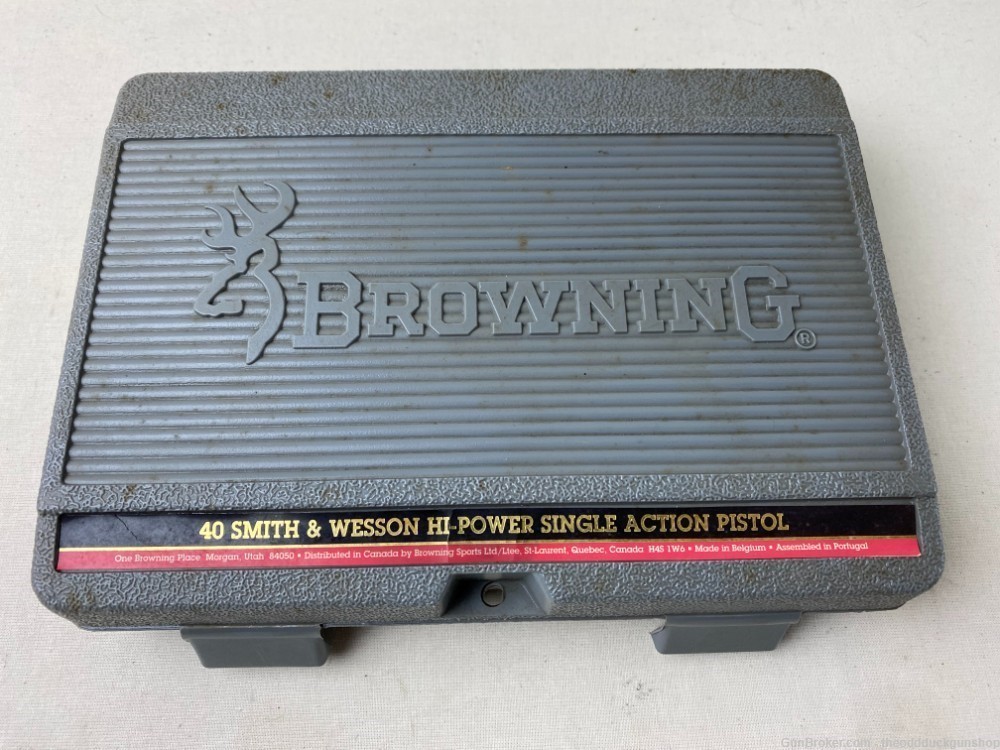 Browning Hi Power 40 S&W 4 21/32" Blued Customized Nighthawk-img-1
