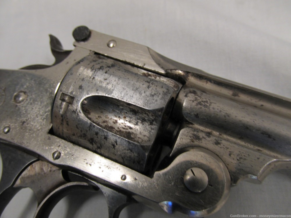 Smith and Wesson DA Fourth Model 38 S&W Nickel Break Top Revolver -img-3