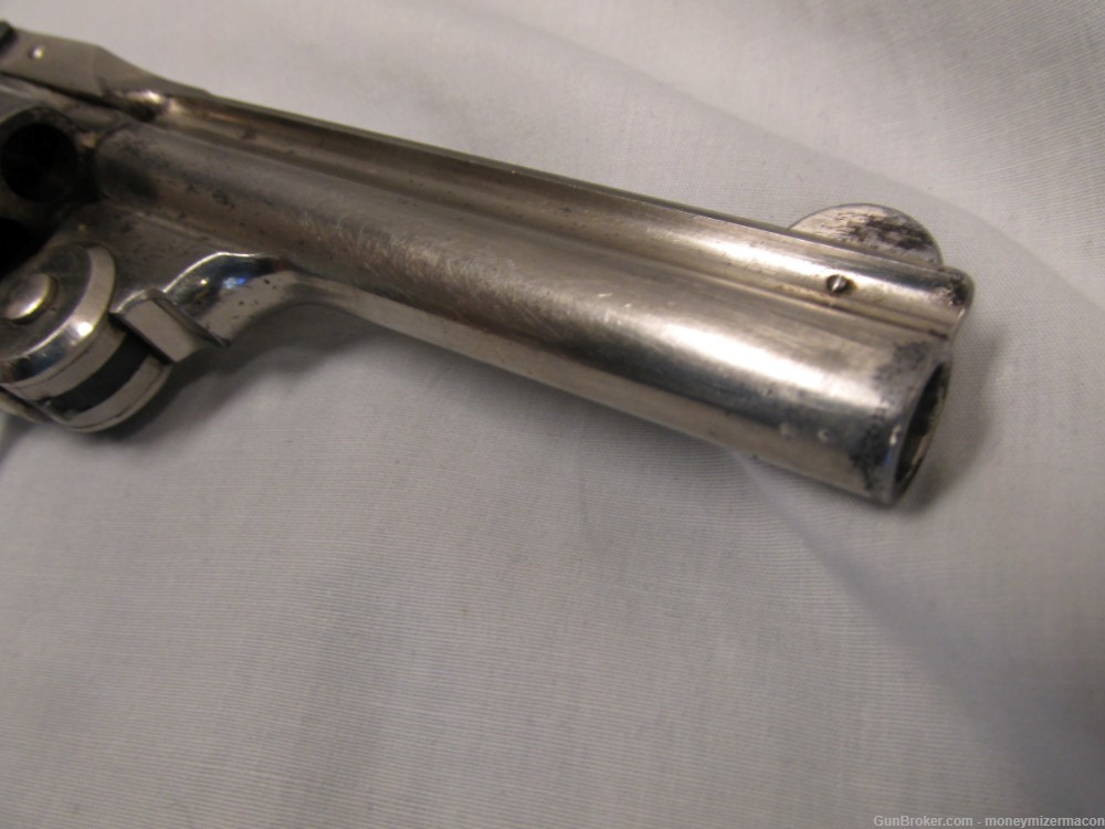 Smith and Wesson DA Fourth Model 38 S&W Nickel Break Top Revolver -img-4