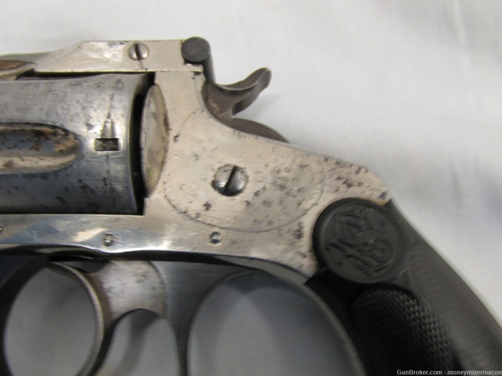 Smith and Wesson DA Fourth Model 38 S&W Nickel Break Top Revolver -img-8