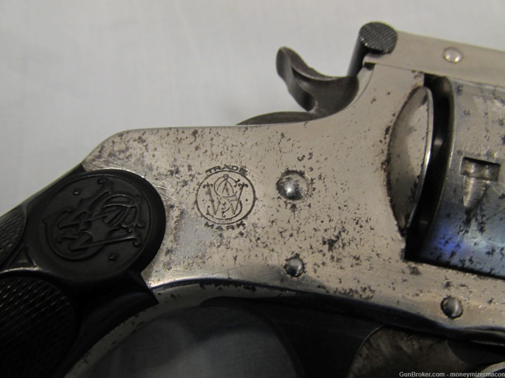 Smith and Wesson DA Fourth Model 38 S&W Nickel Break Top Revolver -img-2