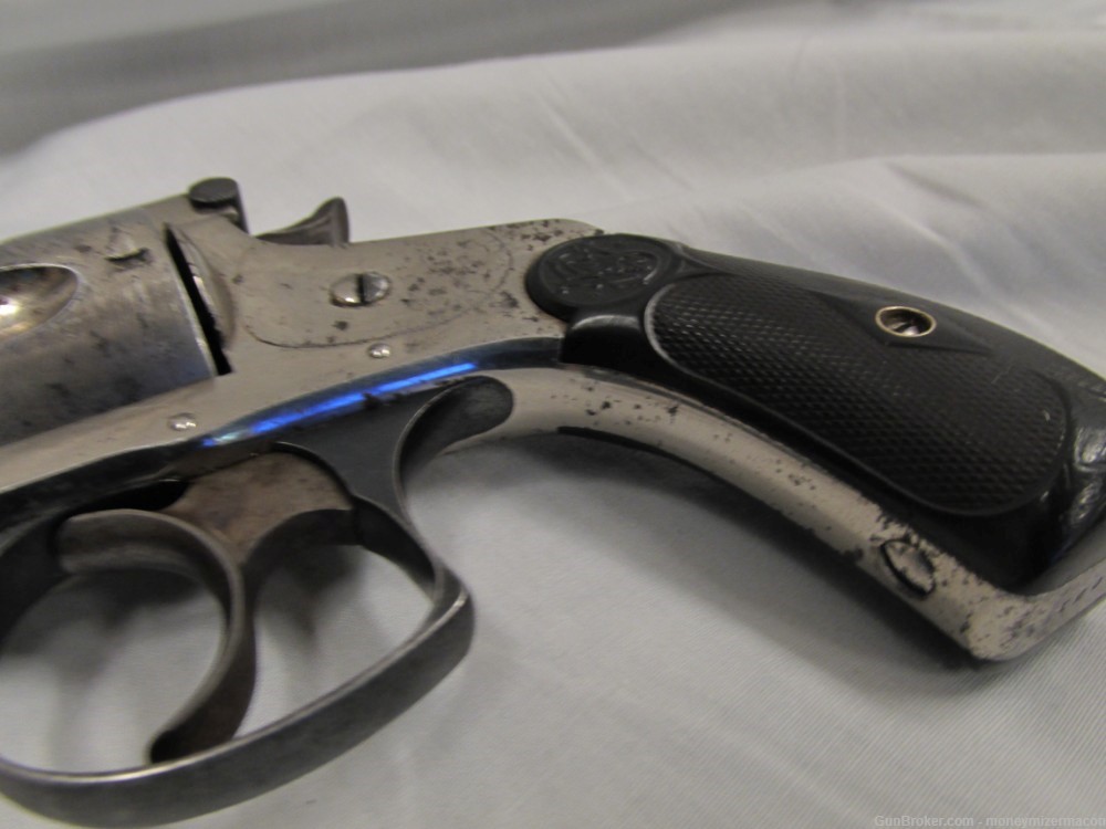 Smith and Wesson DA Fourth Model 38 S&W Nickel Break Top Revolver -img-5