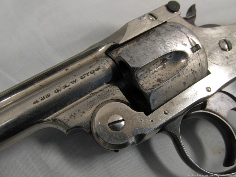 Smith and Wesson DA Fourth Model 38 S&W Nickel Break Top Revolver -img-7