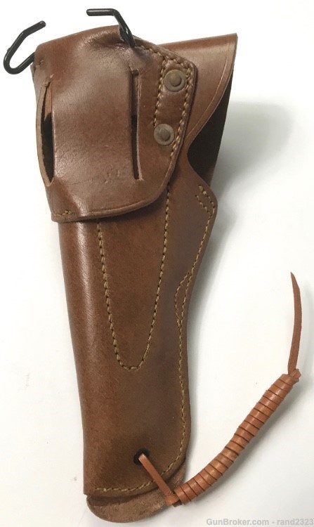 WWII US ARMY M1942 .45 PISTOL LEATHER HOLSTER-img-1