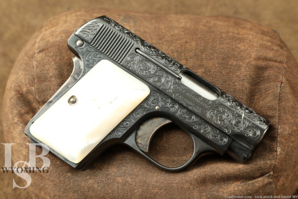 Engraved Colt Model 1908 Vest Pocket .25 ACP Semi-Automatic Pistol 1919 C&R-img-0