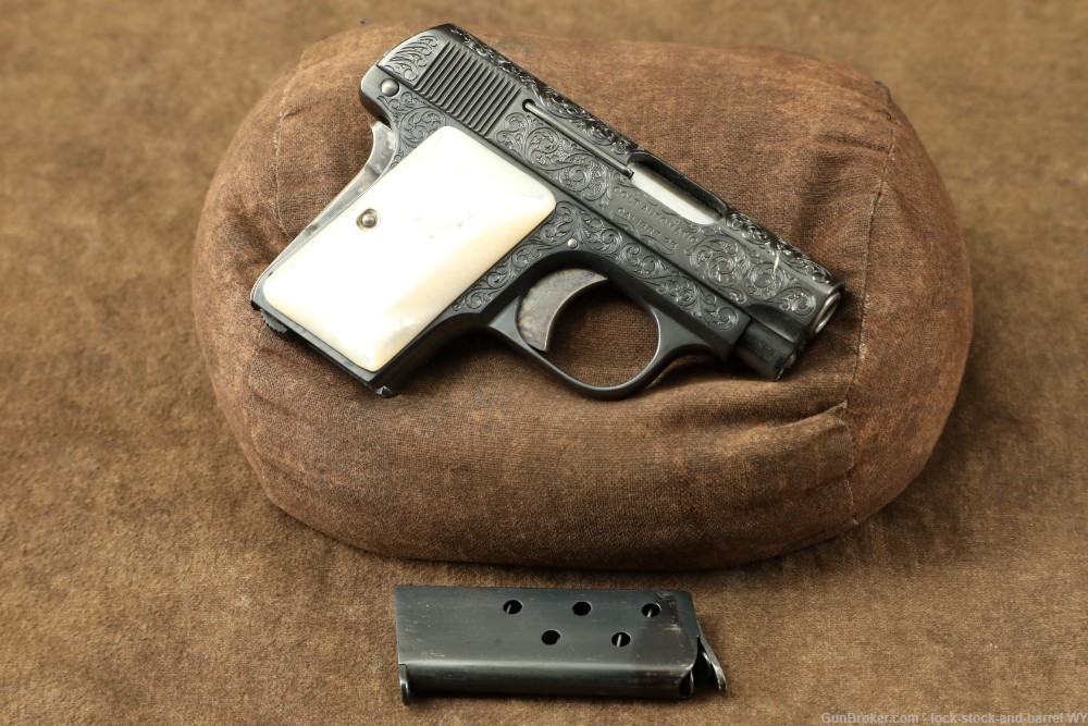 Engraved Colt Model 1908 Vest Pocket .25 ACP Semi-Automatic Pistol 1919 C&R-img-3