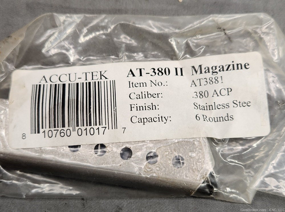 Accu-Tek AT-380 II magazine .380 Auto 6 round stainless steel-img-3