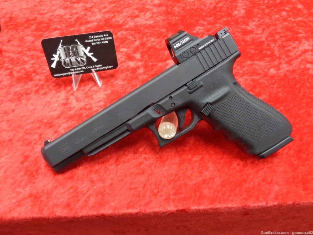 Glock 40 10mm G40 MOS Red Dot Optic 3 15rd Magazine 6" Adj Sight WE TRADE!-img-3